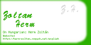 zoltan herm business card